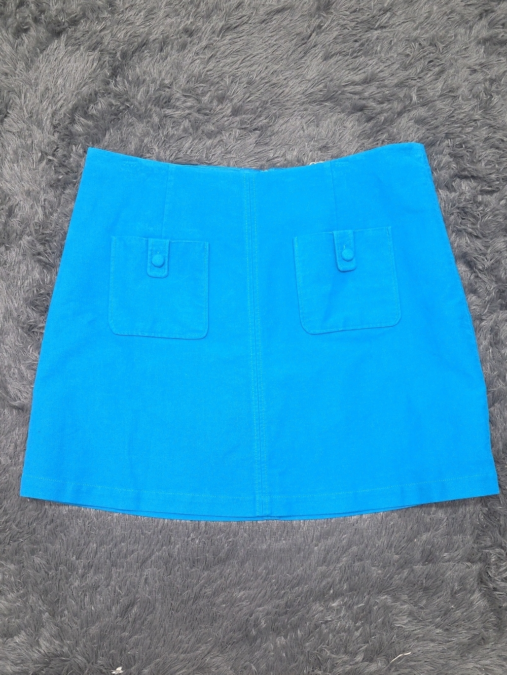 Boden- Blue Skirt with Front Patch Pockets. Size 14. NWT